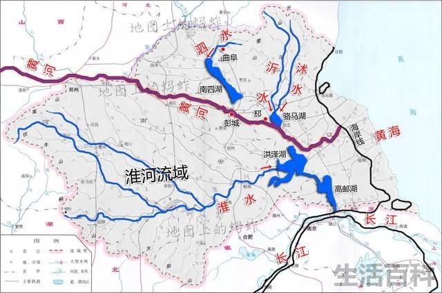 淮河流经城市图