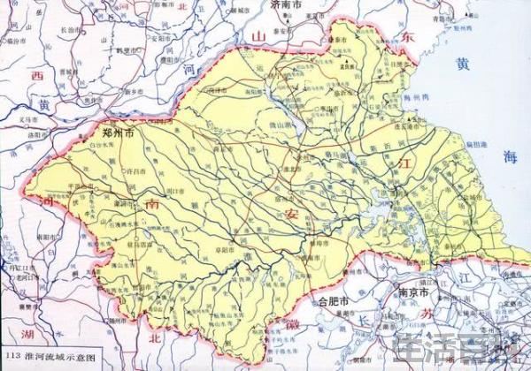 淮河流经城市图