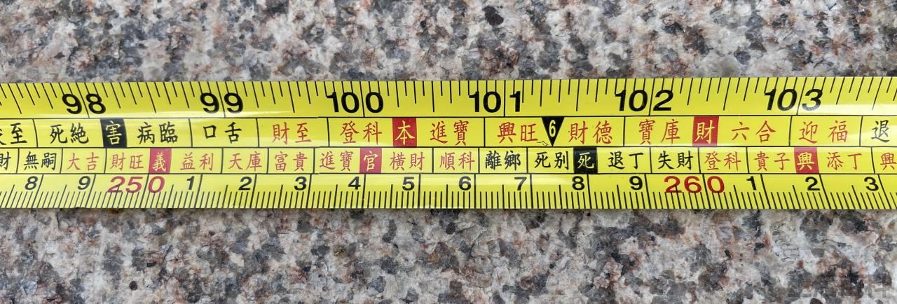 鲁班尺卷尺全图吉数对照表