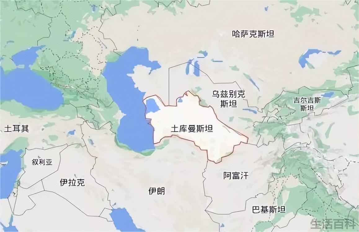 土库曼斯坦地图位置