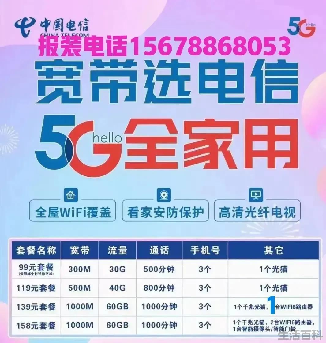 电信宽带套餐2023一览表