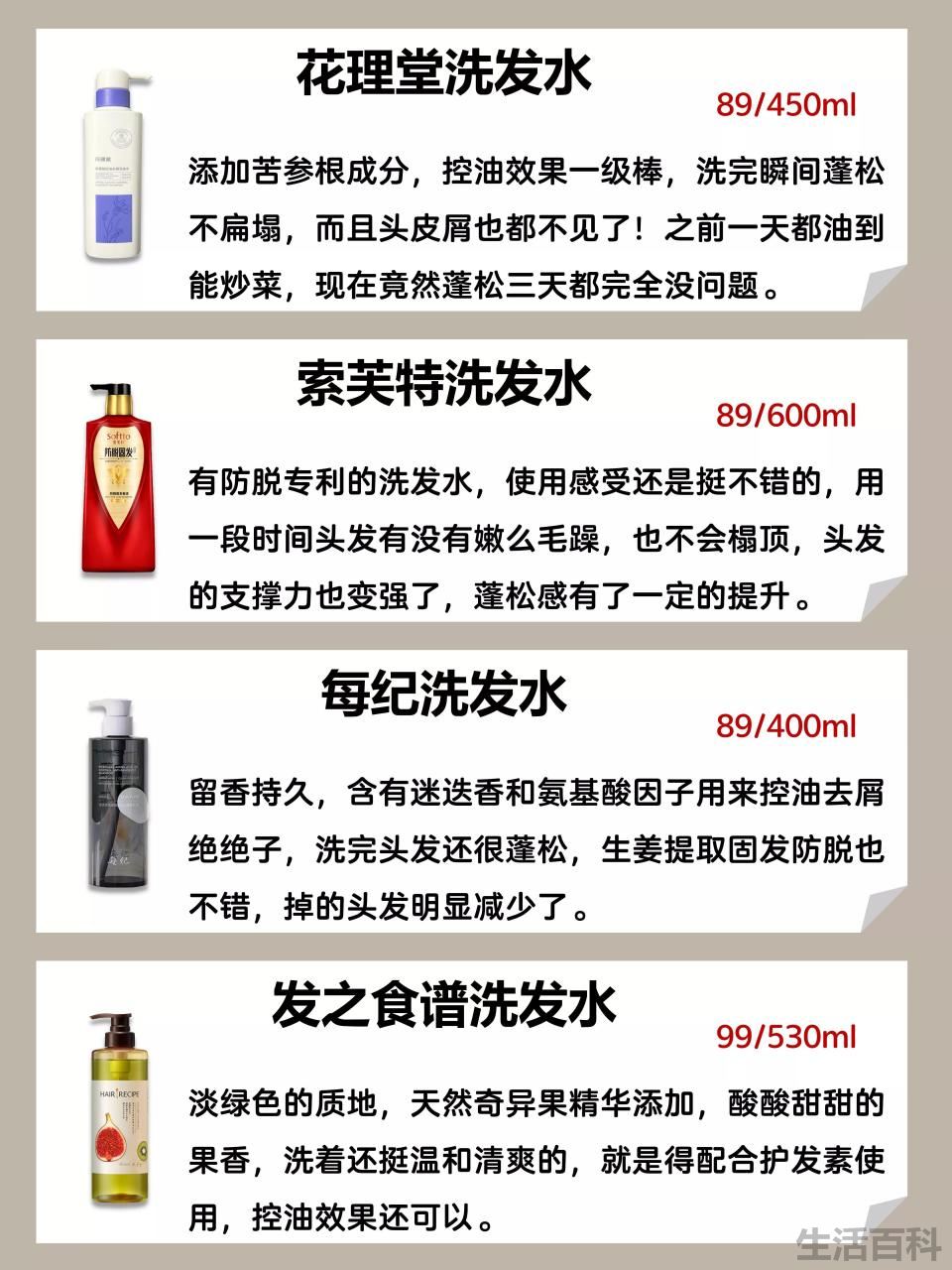 洗发水品牌排行榜前十名