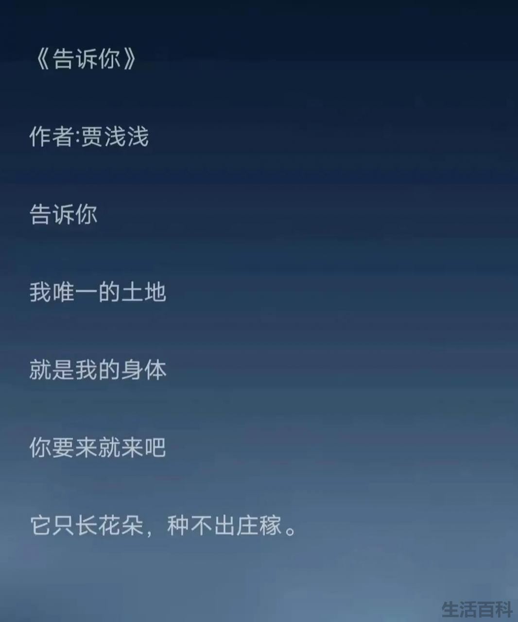 贾浅浅的诗《郎朗》