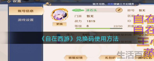 棋盘西游礼包码怎么用在哪输入