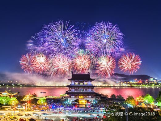 长沙橘子洲烟火