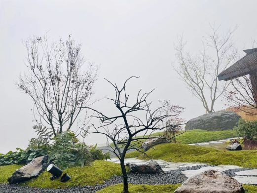 阆中月半湾玻璃栈道景点