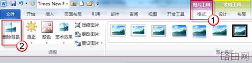 word2010怎么去除图片背景