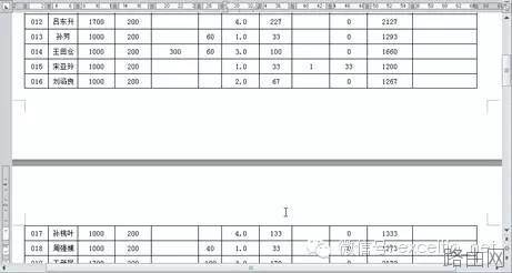 Word中如何防止表格的跨页断行?