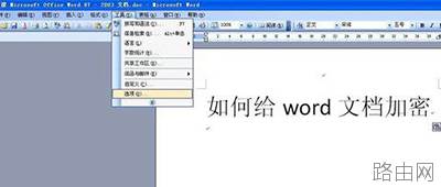 word2003文档怎么加密